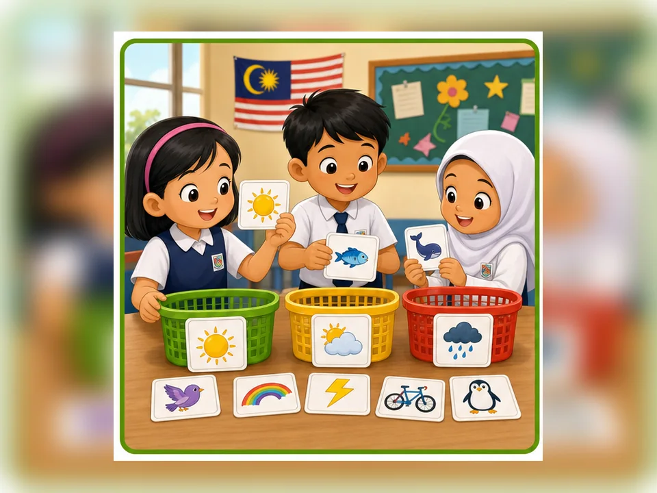 Ilustrasi kartun Matematik Tahun 3 Unit 10 Muka 1: Kenal Kebolehjadian