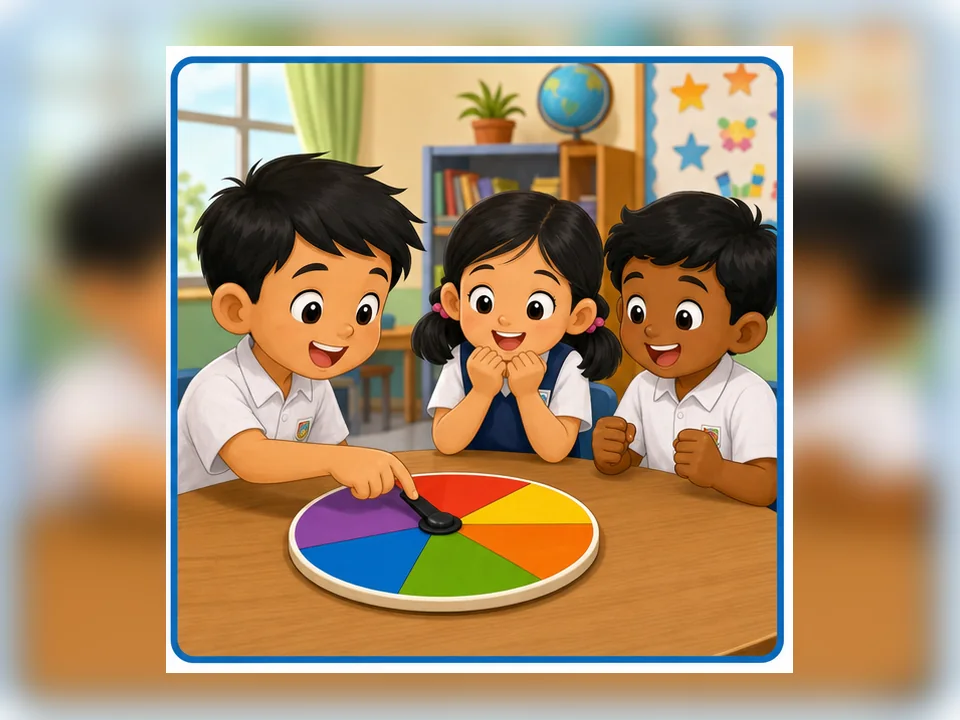 Ilustrasi kartun Matematik Tahun 3 Unit 10 Muka 2: Banding Peluang