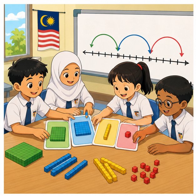Visual nombor bulat dan bundar