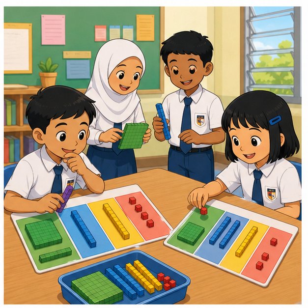 Visual operasi tambah dan tolak