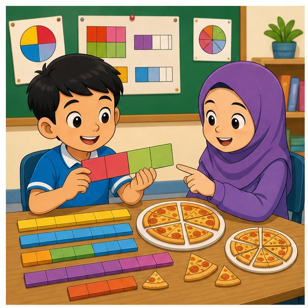 Visual pecahan setara