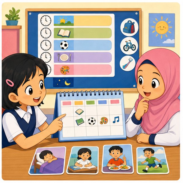 Visual masalah harian masa