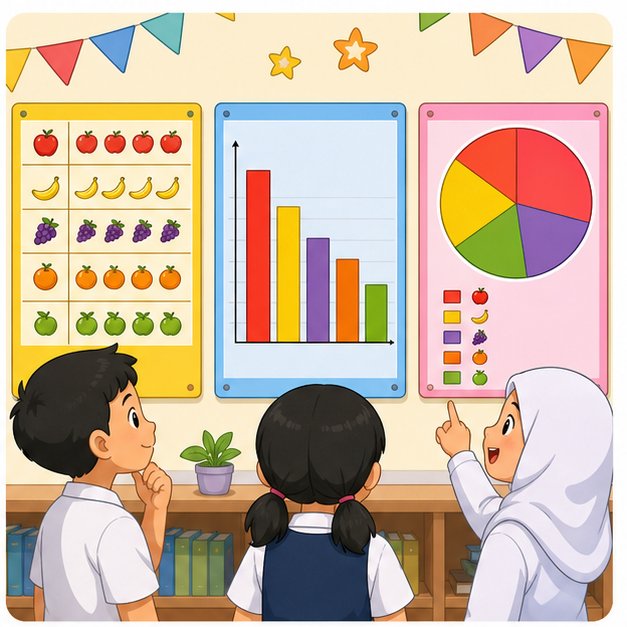 Visual piktograf carta palang dan carta pai