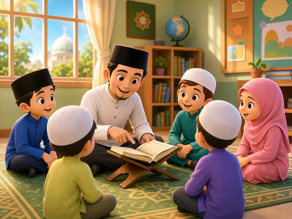 Kartun nota Surah Ad-Duha muka 1