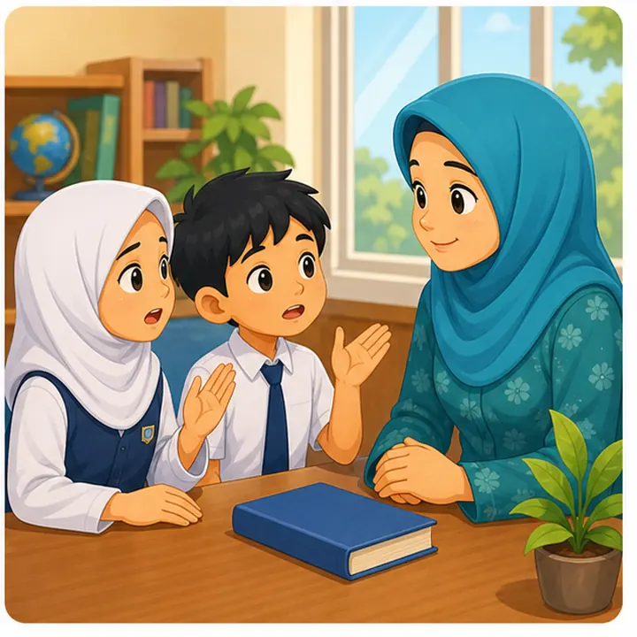 Kartun nota Pendidikan Islam Tahun 6 Unit 7 muka 4