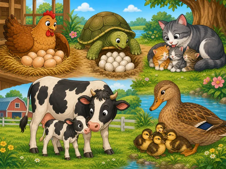 Bilangan telur atau anak haiwan dan cara haiwan menjaga anak