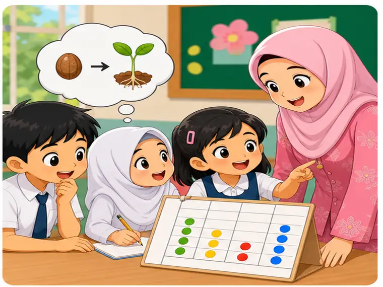 Murid membuat inferens dan ramalan berdasarkan data