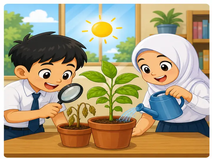 Visual kartun Unit 5 muka 1
