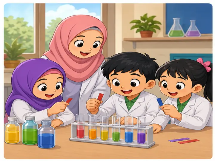 Visual kartun Unit 8 muka 1