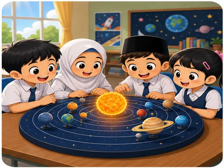Visual kartun Unit 9 muka 1