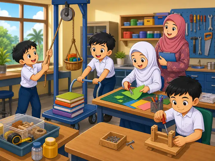 Contoh kerja harian yang menjadi mudah dengan mesin