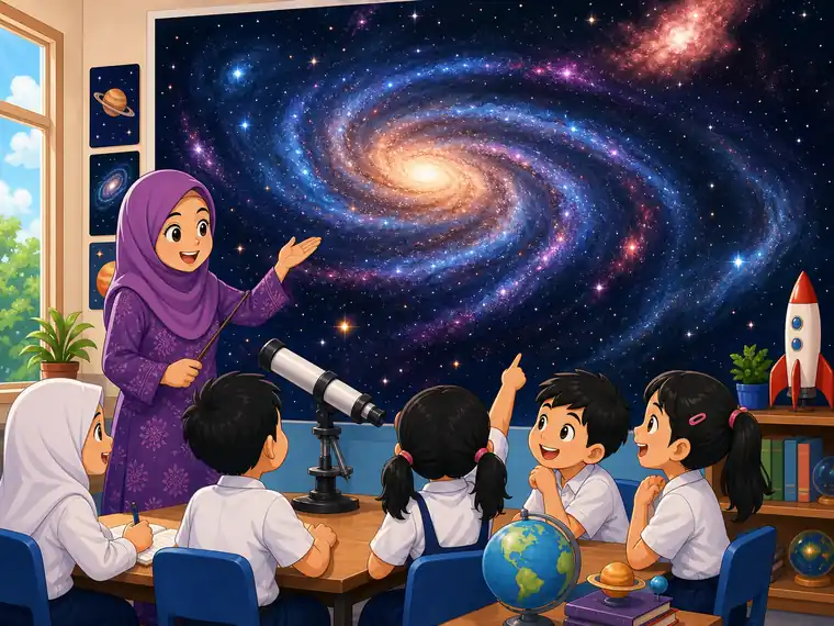 Visual kartun Sains Tahun 6 Unit 11 muka 1