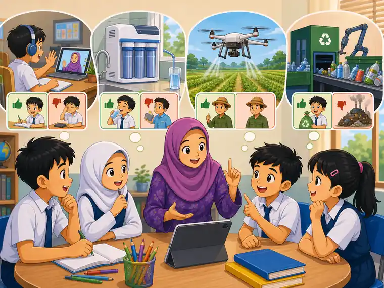 Visual kartun Sains Tahun 6 Unit 13 muka 3
