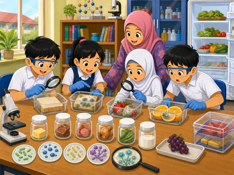 Visual kartun Sains Tahun 6 Unit 8 muka 1