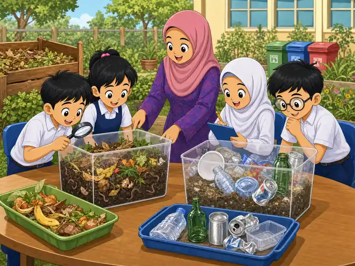 Visual kartun Sains Tahun 6 Unit 9 muka 2