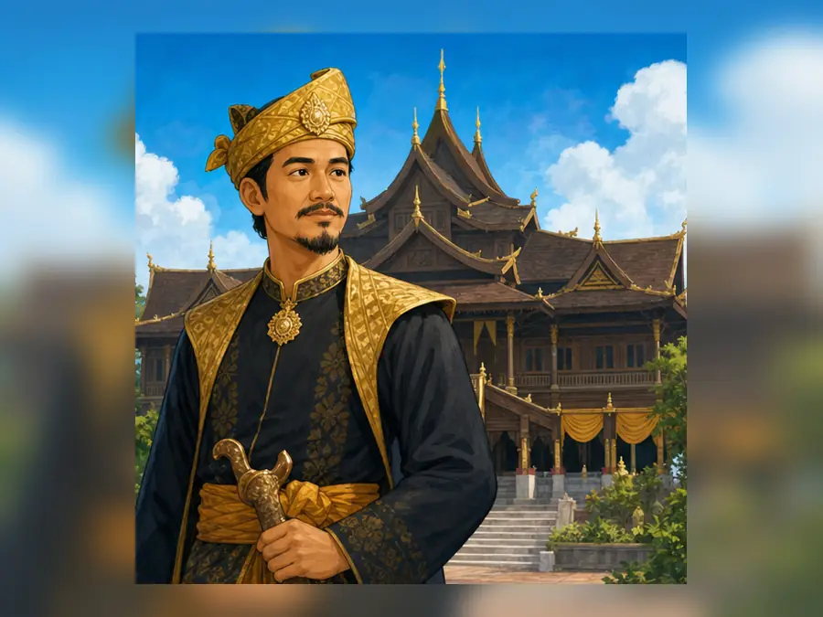 Ilustrasi kartun Sejarah Tahun 4 Unit 10 Muka 1