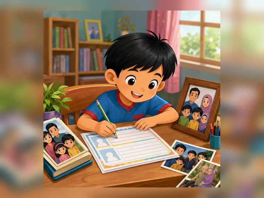 Ilustrasi kartun Sejarah Tahun 4 Unit 2 Muka 1