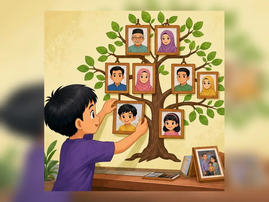 Ilustrasi kartun Sejarah Tahun 4 Unit 2 Muka 3