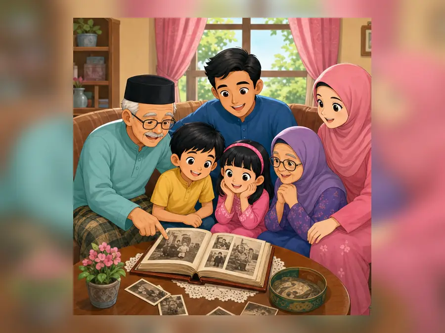 Ilustrasi kartun Sejarah Tahun 4 Unit 2 Muka 4