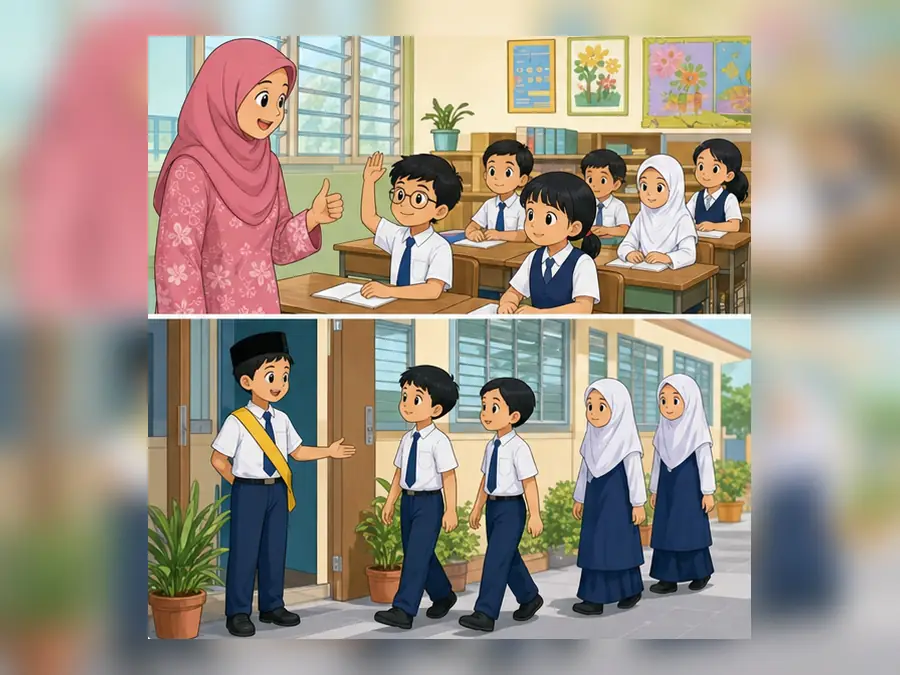 Ilustrasi kartun Sejarah Tahun 4 Unit 3 Muka 3