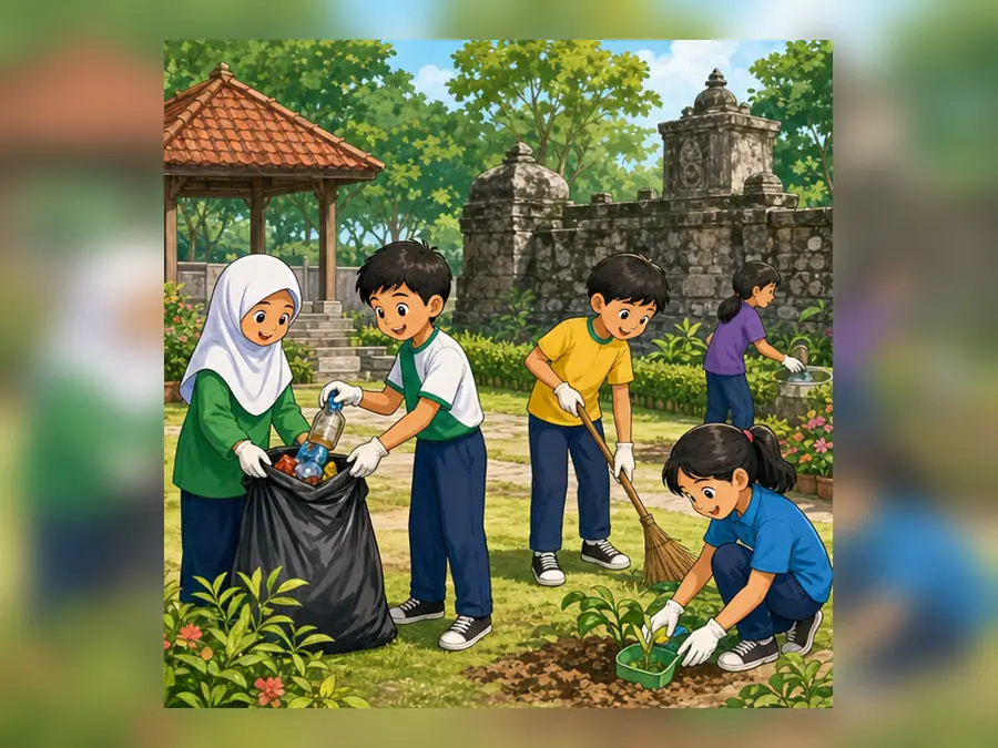 Ilustrasi kartun Sejarah Tahun 4 Unit 4 Muka 4