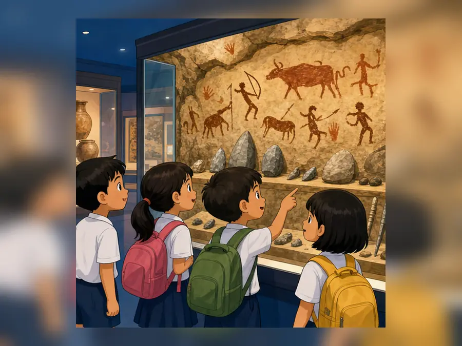Ilustrasi kartun Sejarah Tahun 4 Unit 6 Muka 1