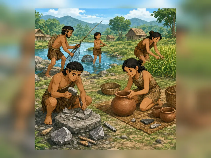 Ilustrasi kartun Sejarah Tahun 4 Unit 6 Muka 3