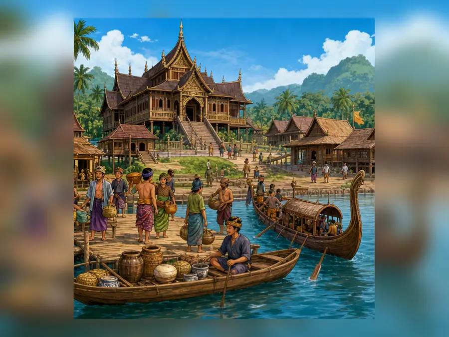 Ilustrasi kartun Sejarah Tahun 4 Unit 7 Muka 1