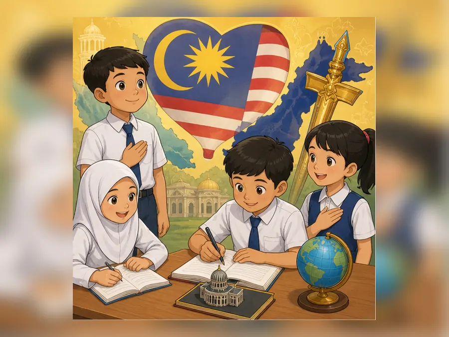 Ilustrasi kartun Sejarah Tahun 5 Unit 1 Muka 4