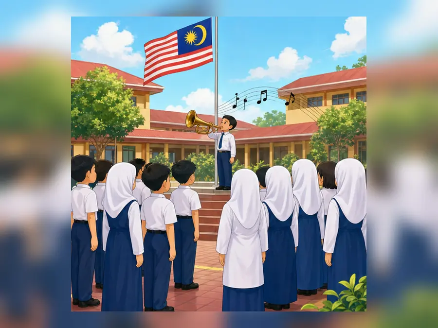 Ilustrasi kartun Sejarah Tahun 5 Unit 10 Muka 3