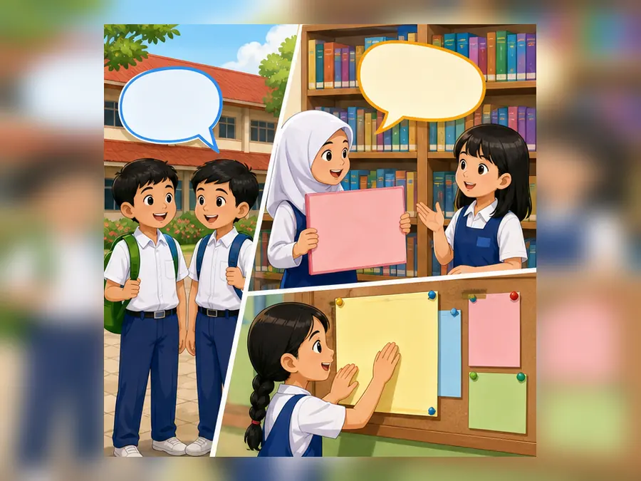 Ilustrasi kartun Sejarah Tahun 5 Unit 11 Muka 2