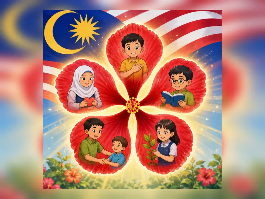 Ilustrasi kartun Sejarah Tahun 5 Unit 12 Muka 3