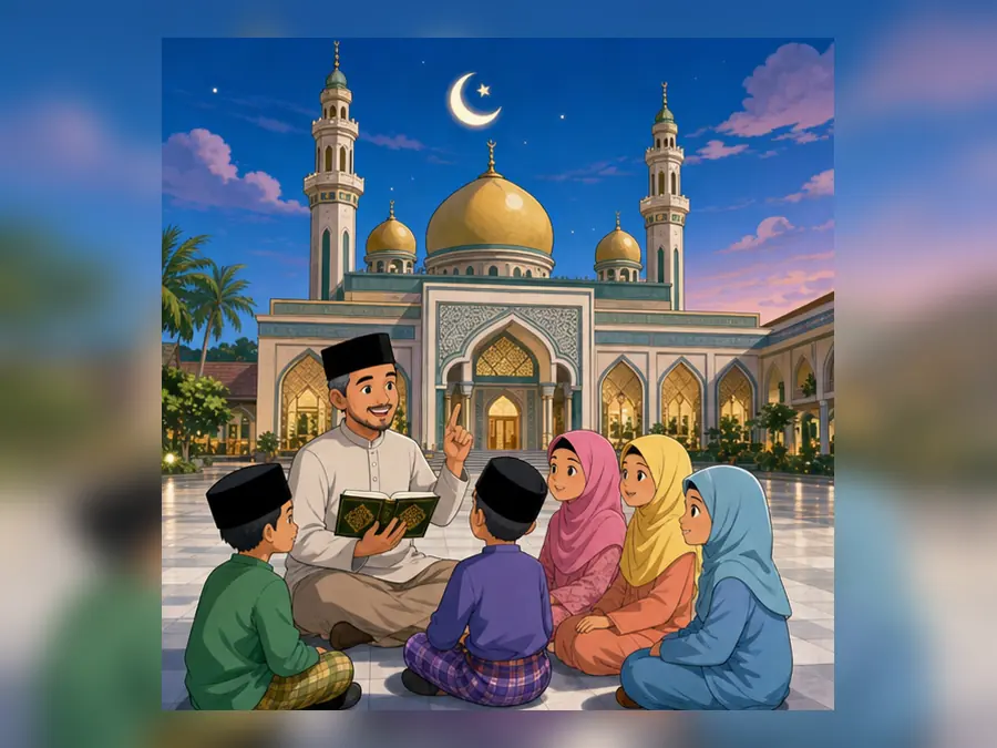 Ilustrasi kartun Sejarah Tahun 5 Unit 2 Muka 1