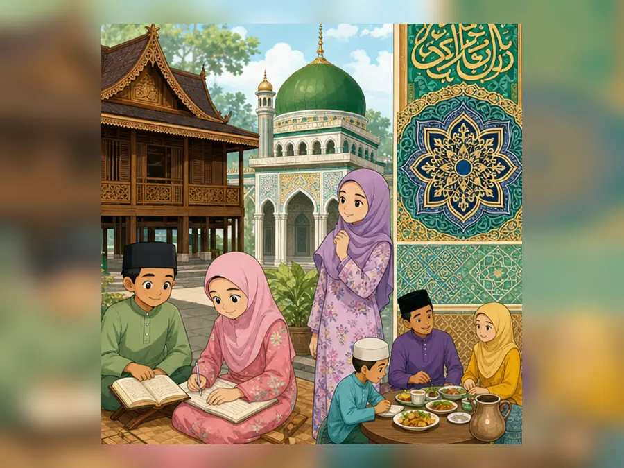 Ilustrasi kartun Sejarah Tahun 5 Unit 2 Muka 3