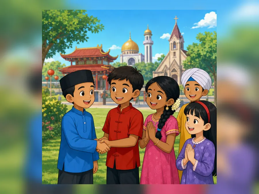 Ilustrasi kartun Sejarah Tahun 5 Unit 2 Muka 4