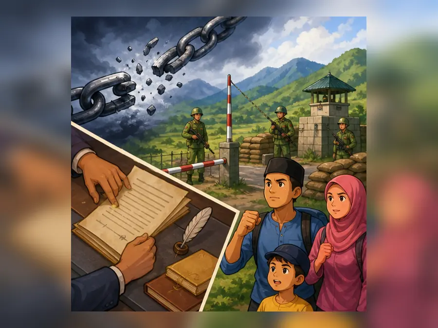 Ilustrasi kartun Sejarah Tahun 5 Unit 4 Muka 3