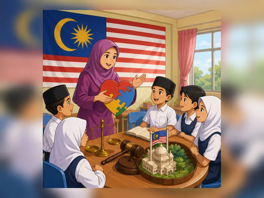 Ilustrasi kartun Sejarah Tahun 5 Unit 4 Muka 4