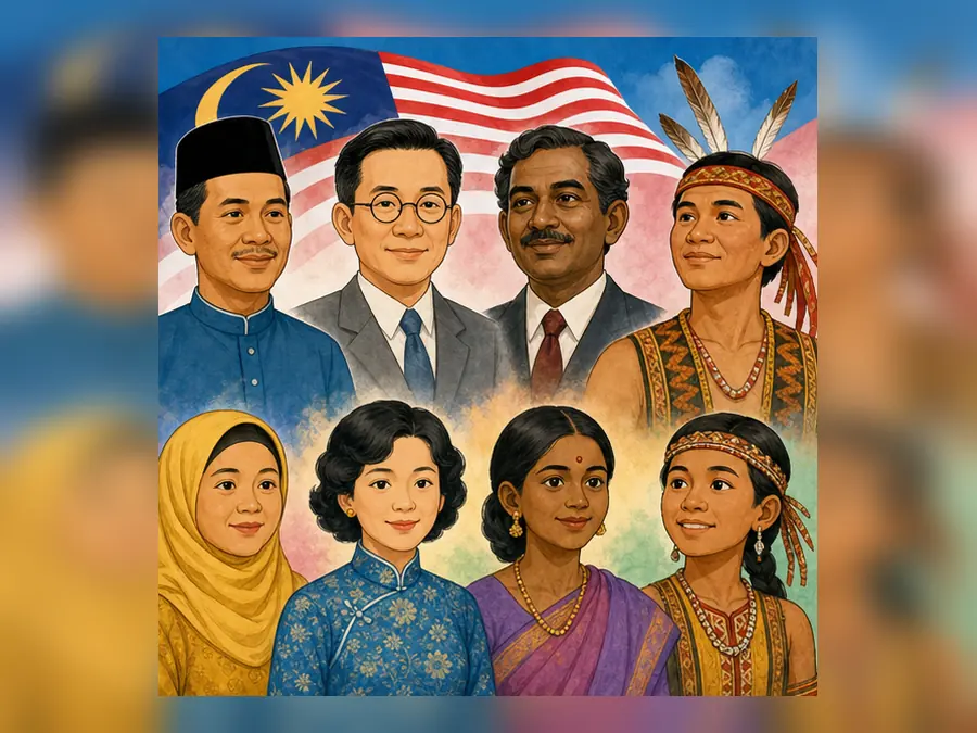 Ilustrasi kartun Sejarah Tahun 5 Unit 6 Muka 2