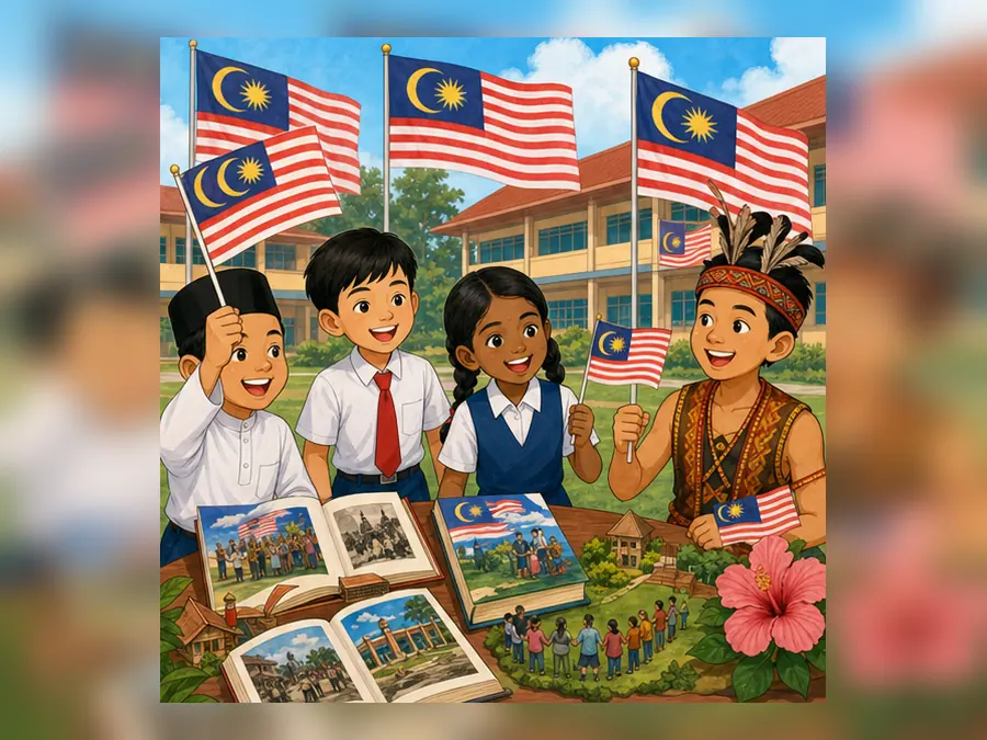 Ilustrasi kartun Sejarah Tahun 5 Unit 6 Muka 4