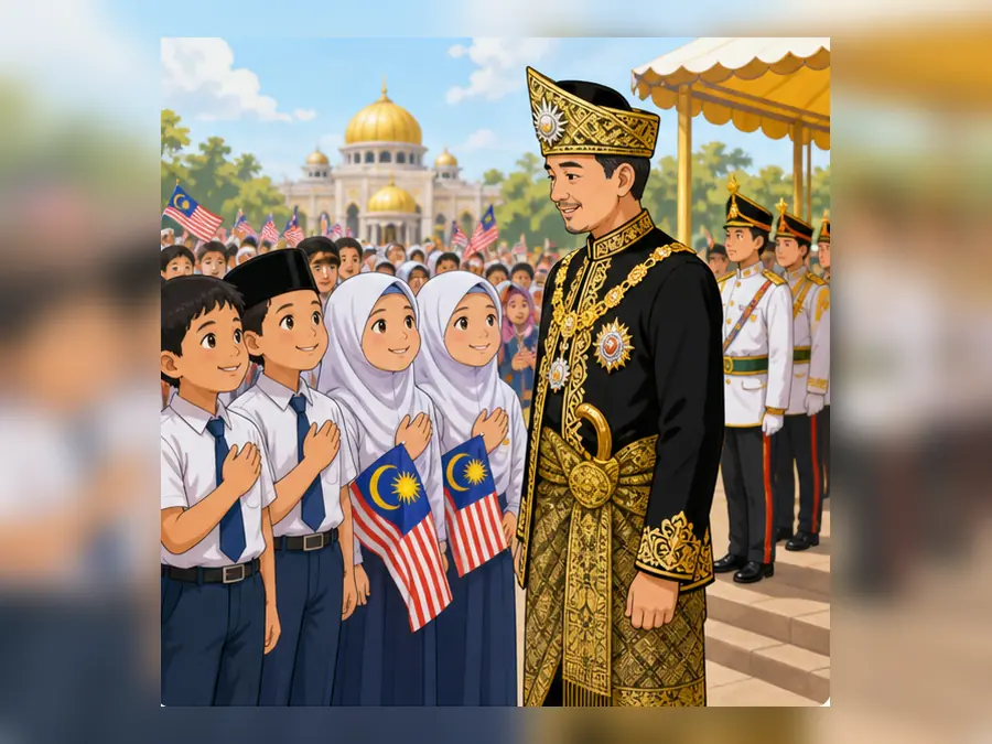 Ilustrasi kartun Sejarah Tahun 5 Unit 7 Muka 4
