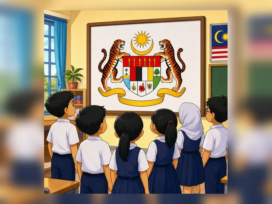 Ilustrasi kartun Sejarah Tahun 5 Unit 8 Muka 1
