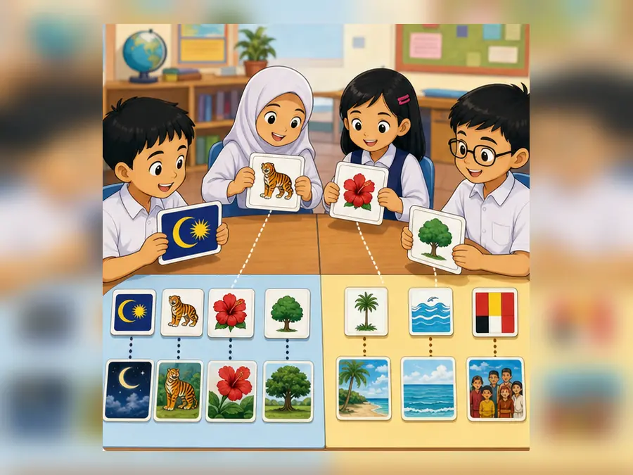 Ilustrasi kartun Sejarah Tahun 5 Unit 8 Muka 3