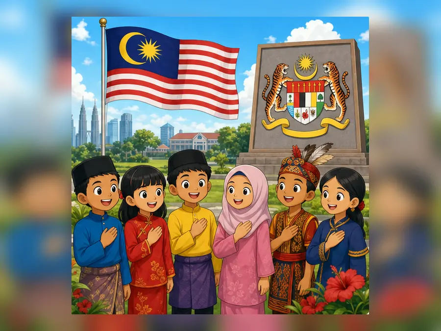 Ilustrasi kartun Sejarah Tahun 5 Unit 8 Muka 4