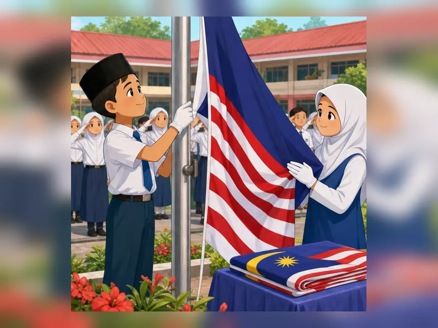 Ilustrasi kartun Sejarah Tahun 5 Unit 9 Muka 4