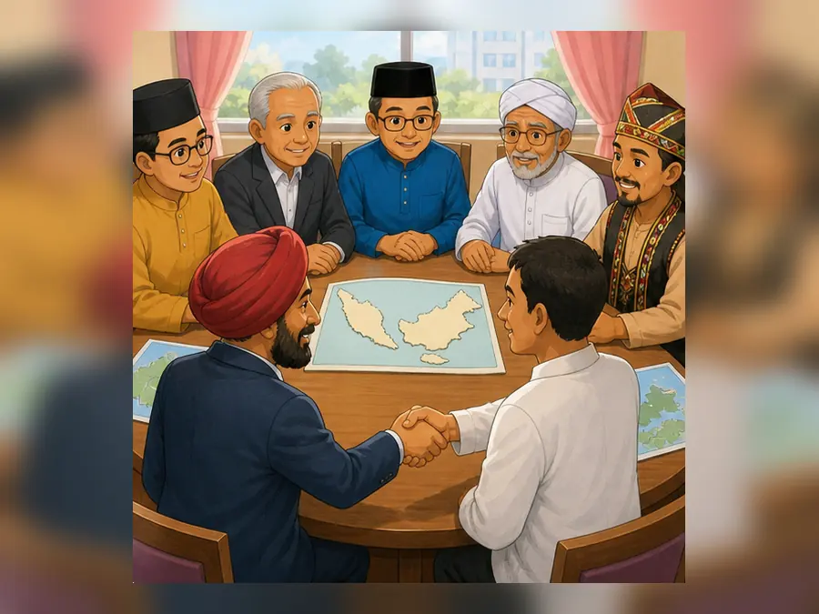 Ilustrasi kartun Sejarah Tahun 6 Unit 1 Muka 3