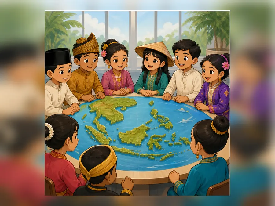 Ilustrasi kartun Sejarah Tahun 6 Unit 10 Muka 2