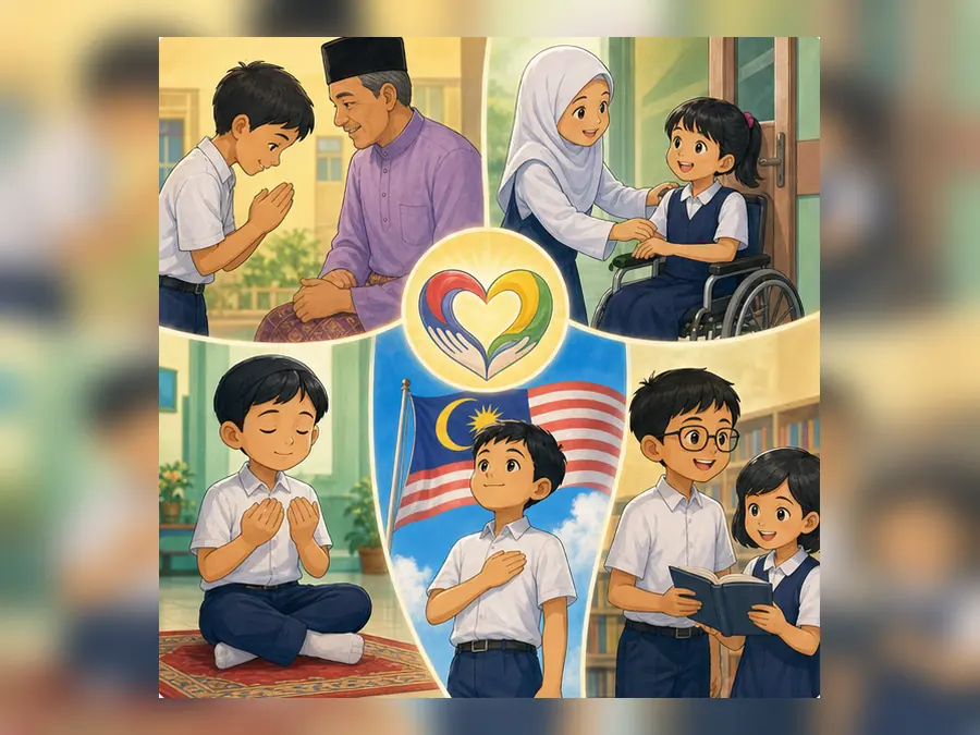 Ilustrasi kartun Sejarah Tahun 6 Unit 3 Muka 3