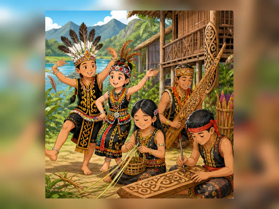 Ilustrasi kartun Sejarah Tahun 6 Unit 6 Muka 2