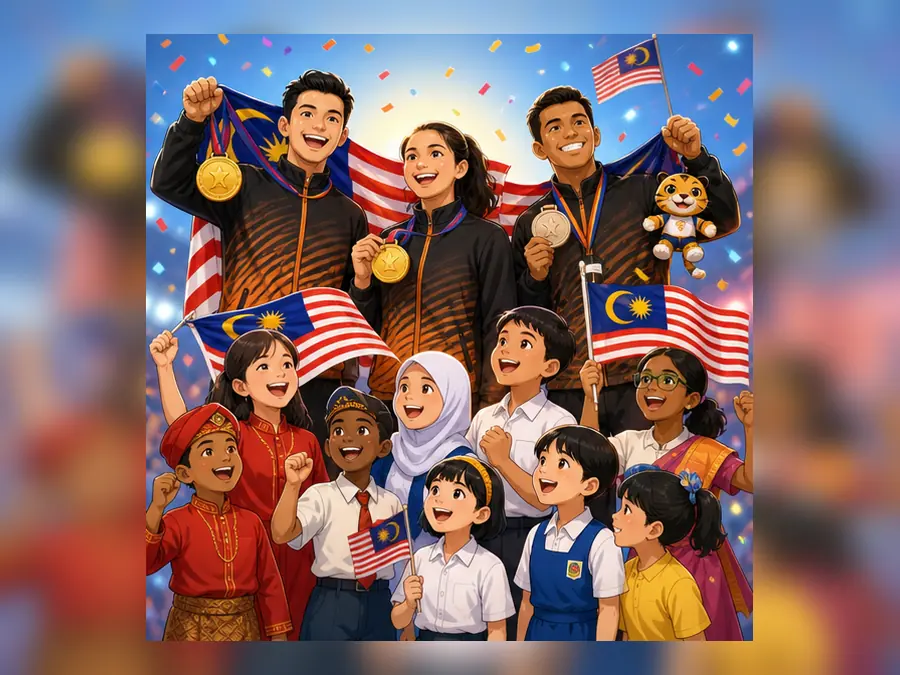 Ilustrasi kartun Sejarah Tahun 6 Unit 9 Muka 4